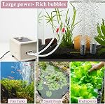 HITOP 5W/7W Large Aquarium Air Pump, 110GPH/160GPH Quiet and Powerful Fish Tank Air Pump, Adjustable Aquarium Oxygen Aerator for 20-300Gallon Tank/Hydroponics with Complete Accessories