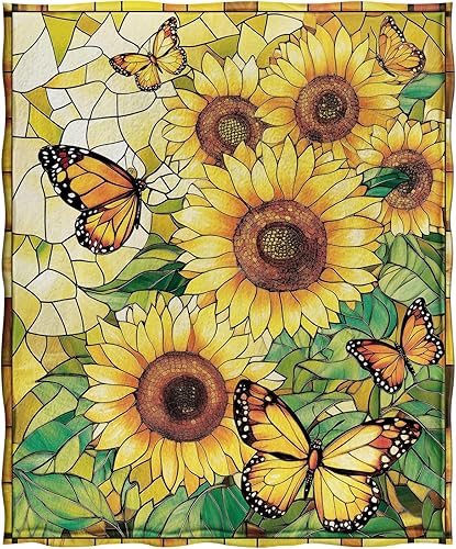 Vista 60 de Jekeno - Manta de felpa de microfibra de 50 x 60 pulgadas girasol 6