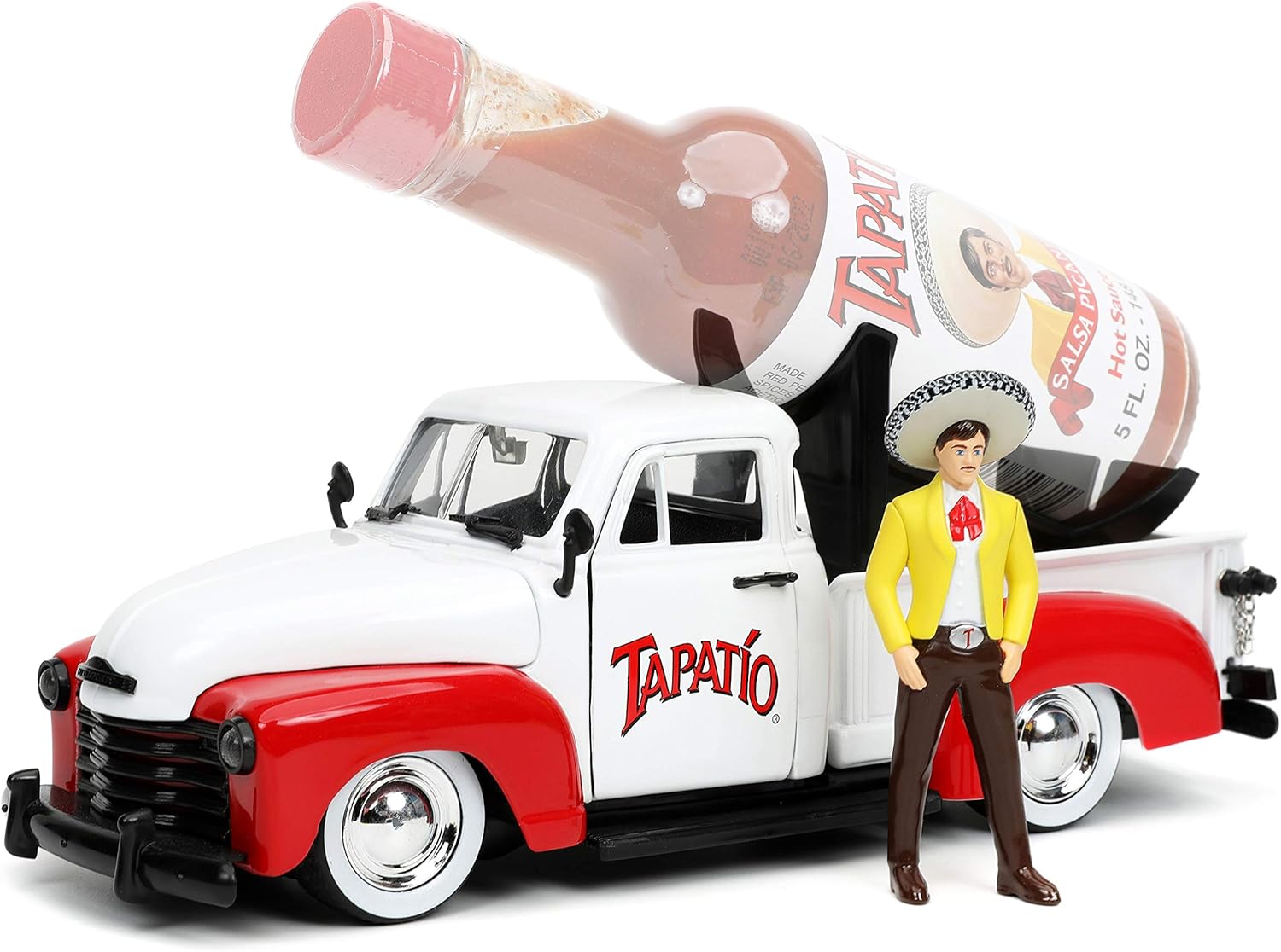 Jada Toys Tapatio 1:24 1953 Chevy Pick Up Die-cast Car with 2.75"" Charro Man Figure, Toys for Kids and Adults