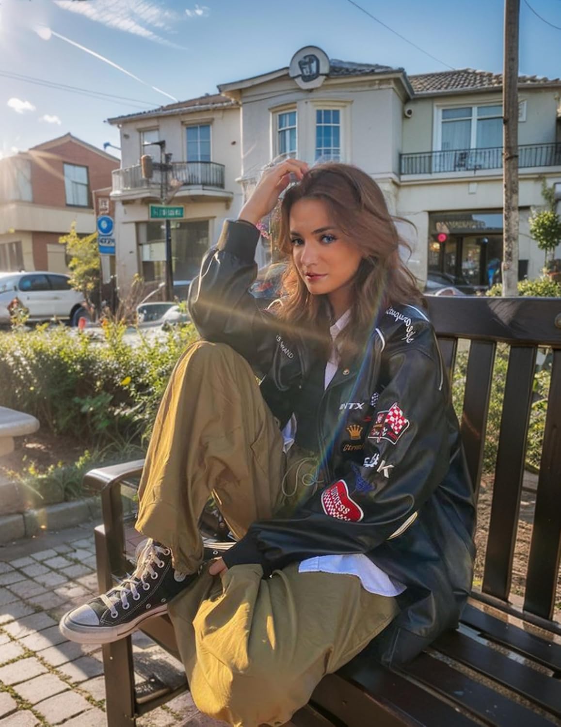 Vamtac Faux Leather Motocross Jackets Oversized Vintage Racing Varsity Bomber Coat Men Trendy Streetwear - Image 2