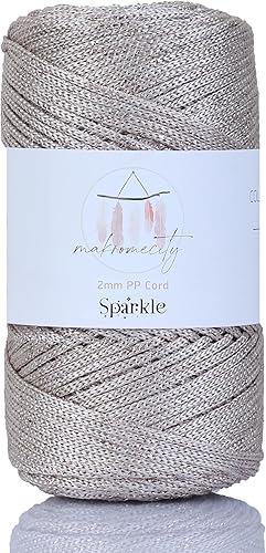 Miniatura 126 de Makromecity, 2 madejas de cuerda de macramé de poliéster de 0.079 in x 250 yardas (750 pies) de 0.079 in de polipropileno para macramé, arte