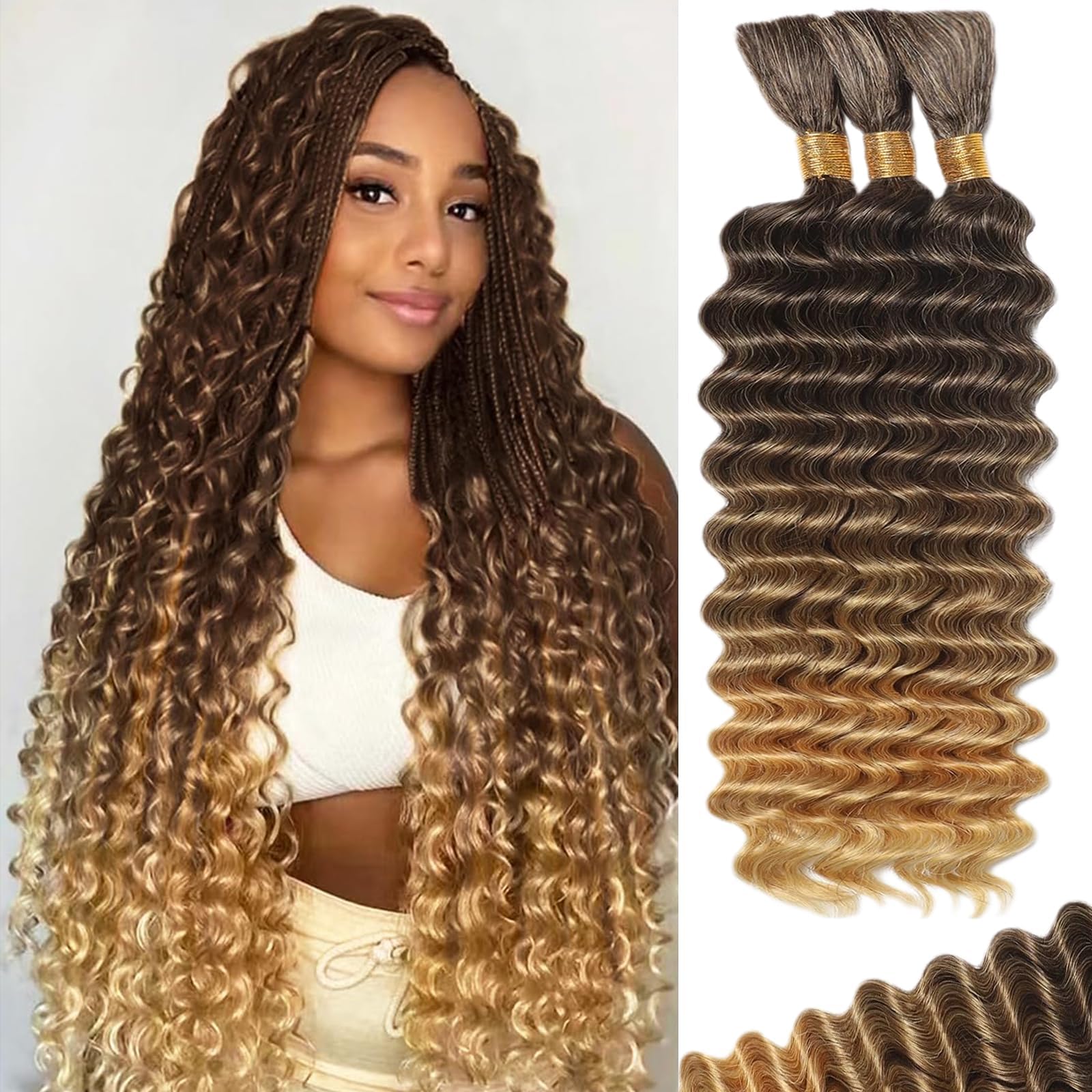 Boho Braids Hair Extensions - 20 Inch Curly Wave -16