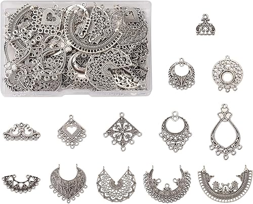 Vista 48 de FASHEWELRY 16 piezas de aretes de turquesa de estilo tibetano, joyería occidental redonda plana, joyería occidental, colgantes de piedras preciosas