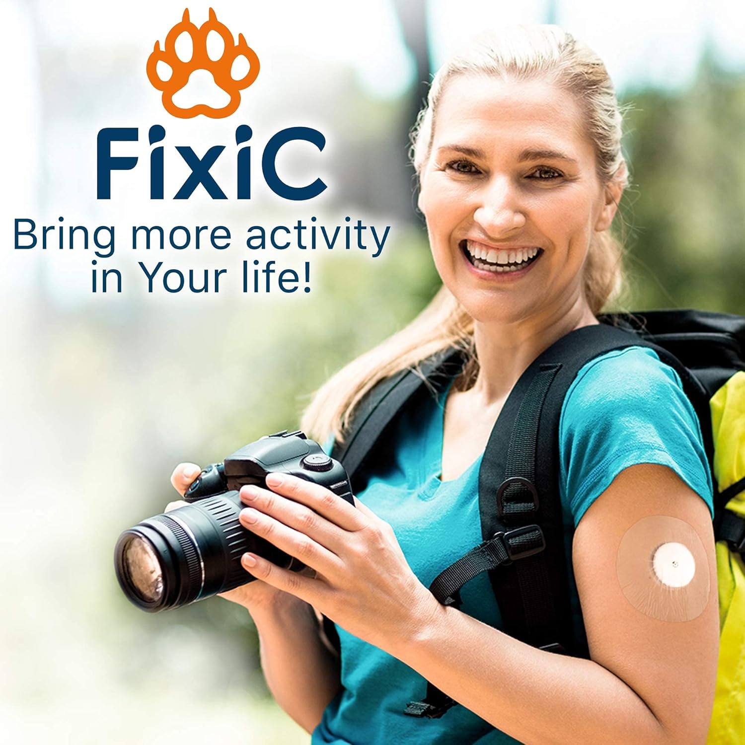 Fixic Freestyle Adhesive Patch 25 PCS – Good for Libre – Enlite – Guardian – NO Glue in The Center of The Patch – Pre-Cut Back Paper – Long Fixation for Your Sensor! (Transparent) : Health & Household