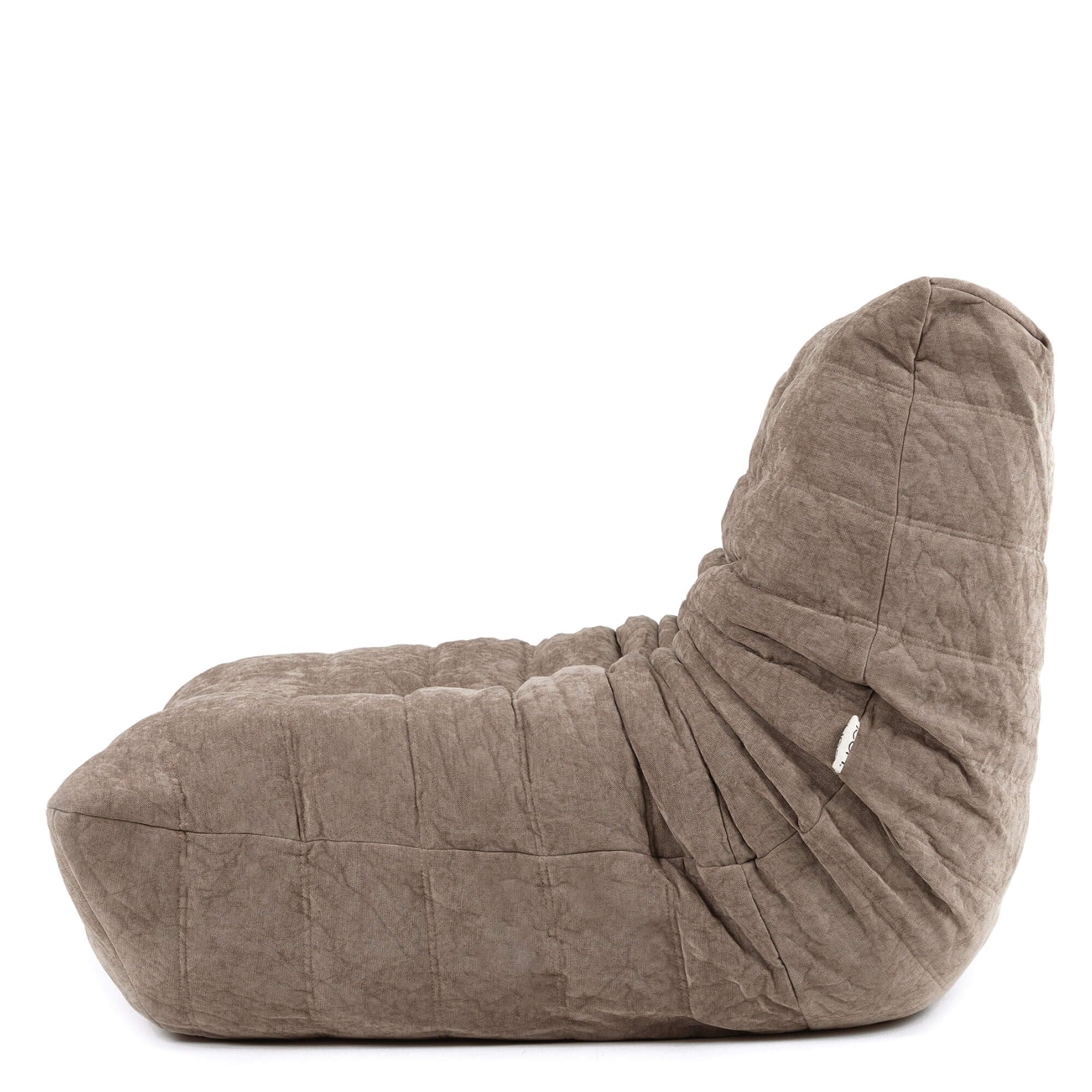 Icon Enzo Chaise de Sol, Tissu Chenille, Gros Pouf avec Remplissage, Fauteuil Pouf, Fauteuil Salon Confortable, Chaise Chambre, Meuble Salon, Beige