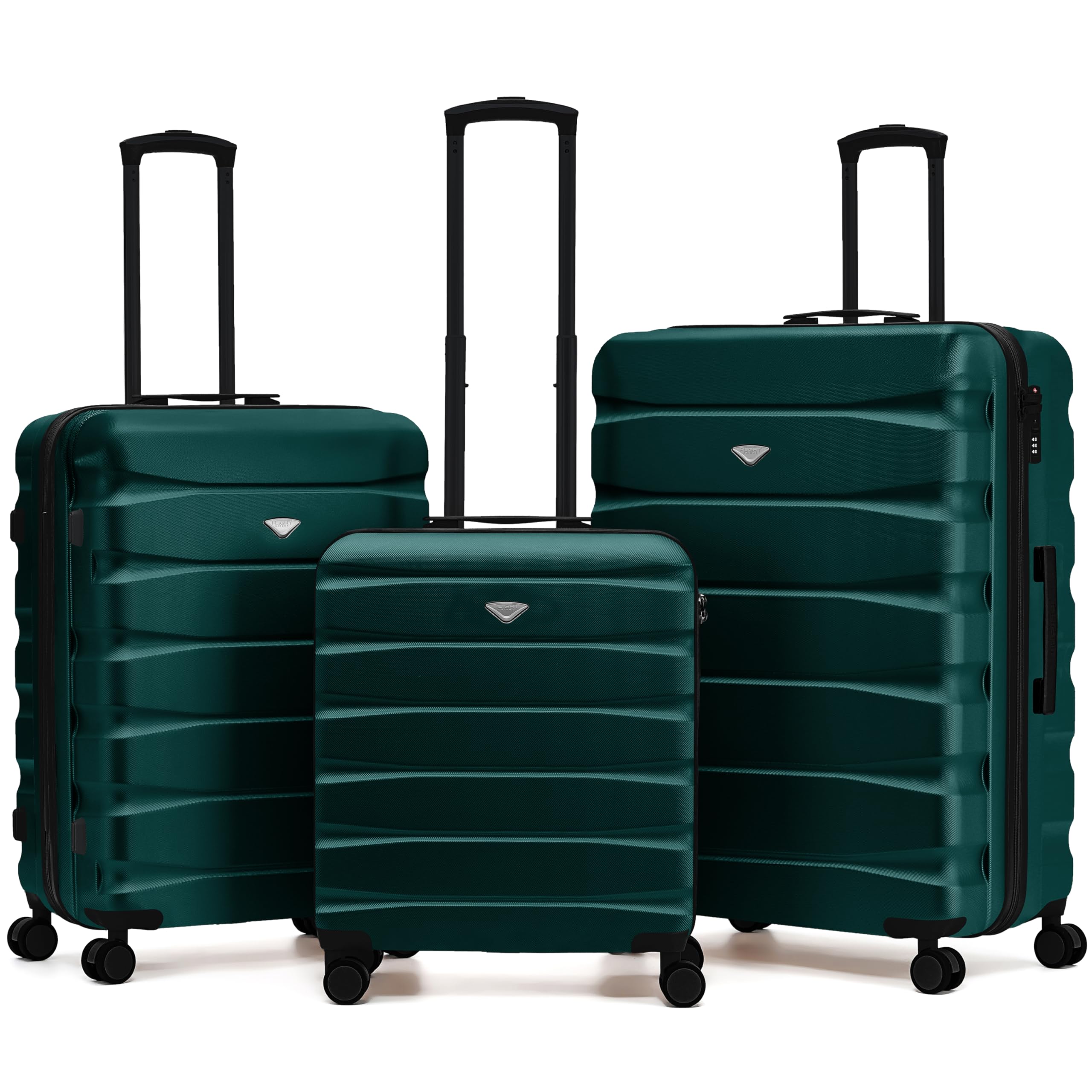 Flight Knight Underseat Cabin Suitcase 45x36x20cm | Free Hand Luggage for EasyJet & Wizz Air | Lightweight ABS Hard Shell with 8 Silent-Glide Spinner Wheels | Max Space Travel Bag — view 240