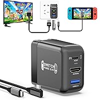 Vista 1 de RREAKA Switch Dock Charger for Nintendo SwitchOLED, Portable TV Docking Station for Nintendo Switch 4K60Hz HDMIUSB2.0PD USB-C Fast Charging Ports