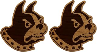 LazerEdge Wofford Terriers Wooden Fridge Magnet Set – Officially Licensed Product – 2-Pack – Cherry Wood