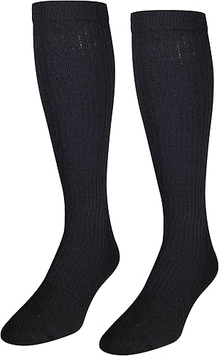 Vista 32 de NuVein Calcetines de compresión, soporte de 15-20 mmHg para hombres, pie acolchado acolchado, altura a la rodilla, puntera cerrada, blanco, XL