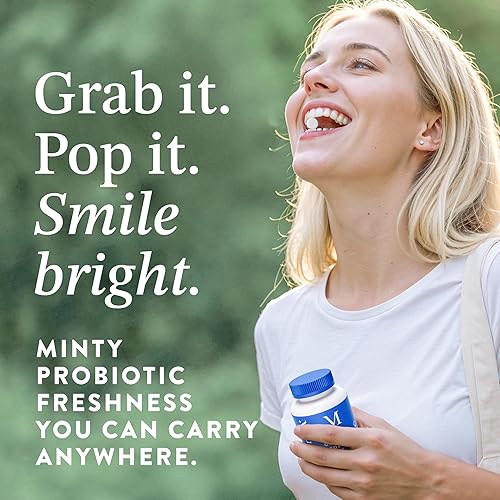 Miniatura 9 de Mouthology Probióticos orales para la boca con xilitol (210 unidades de mentas), probiótico dental, probiótico bucal para el mal aliento y las encías