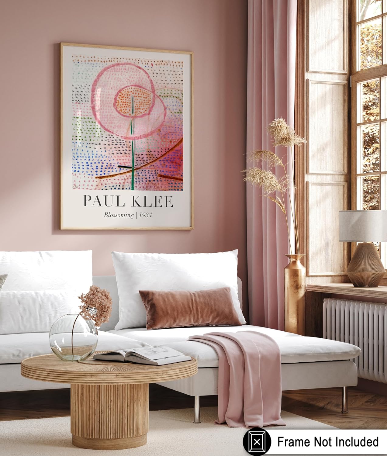 Poster Master Vintage Paul Klee Poster - Retro Blossoming Print - Pink Flower Art - Abstract Art - Gift for Men & Women - Floral Wall Decor for Bedroom, Living Room or Dorm - 16x20 UNFRAMED Wall Art