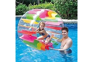 MorTime Inflatable Water Wheel Pool Float, 40” Colorful Water Wheel