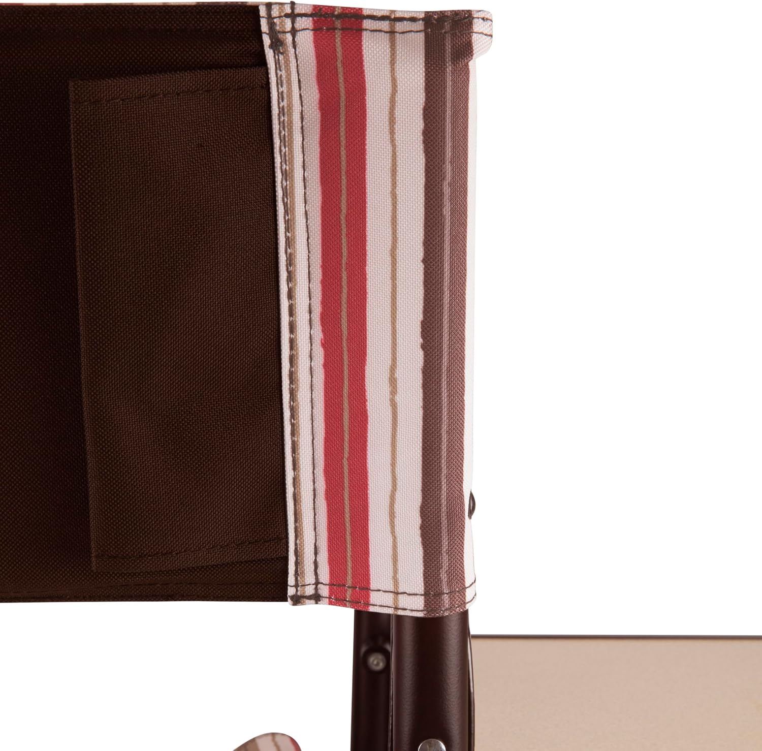 Picnic TIME Coca Cola Enjoy Coke Sports Chair with Side Table, Folding Outdoor Camp Chair with Carry Strap Insulated Beverage Pouch and Storage Pockets for Beach Park and Events, (Moka Collection)