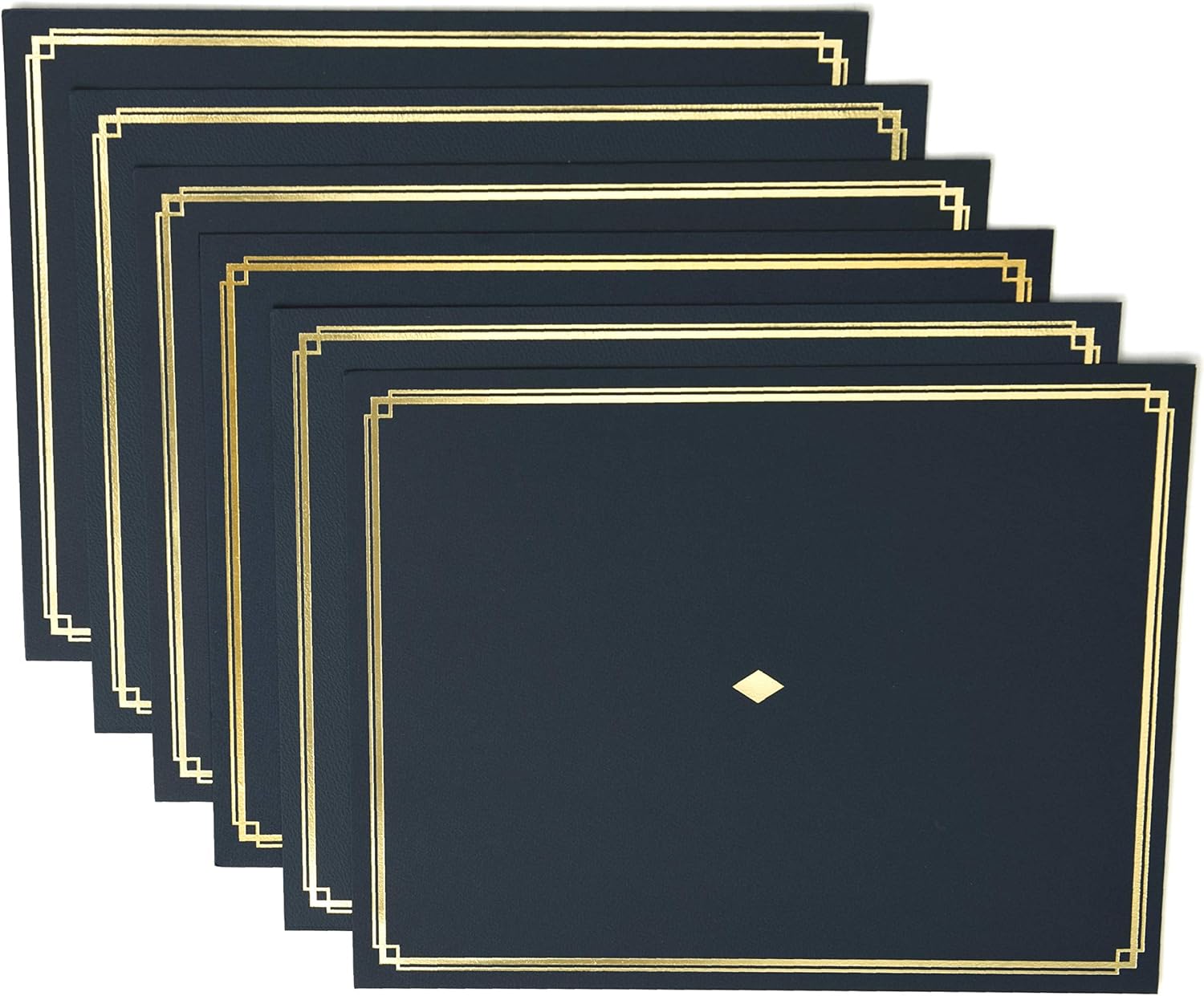 Gartner Studios Certificate Kit, Includes 6 8.5" x 11" Blue with Gold Detail Certificate Holders : Frames : Office Products