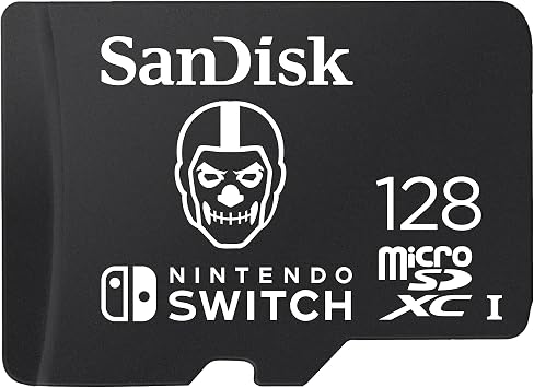 SANDISK microSD Card 128GB, Fortnite Skull Trooper Edition