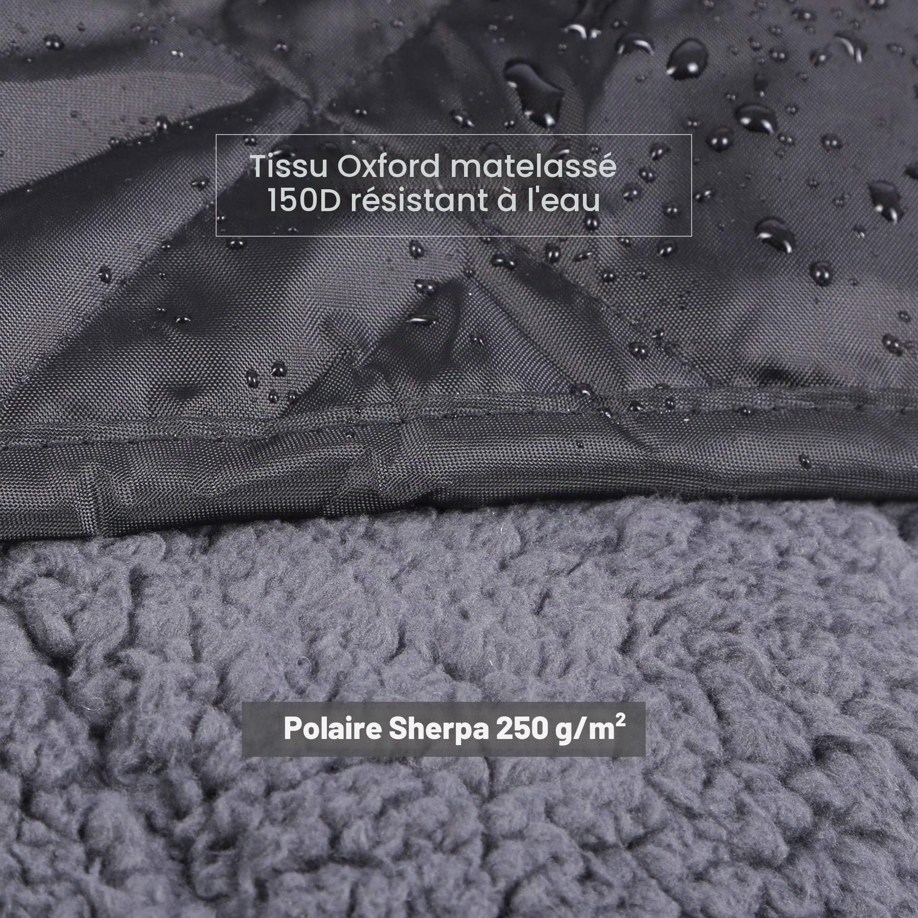 REDCAMP Couverture de Camping imperméable avec Doublure Sherpa, Grande Couverture Thermique pour Le Stade, Le Camping, Les Voyages en Avion, Les Voyages en Sac à Dos, la Voile, Les Voyages