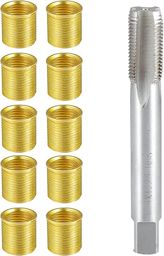 Juego de herramientas de reparación de roscas de bujía universal exterior con rosca interior M12x1.25 y grifo M14x1.25herramientas de reparación del