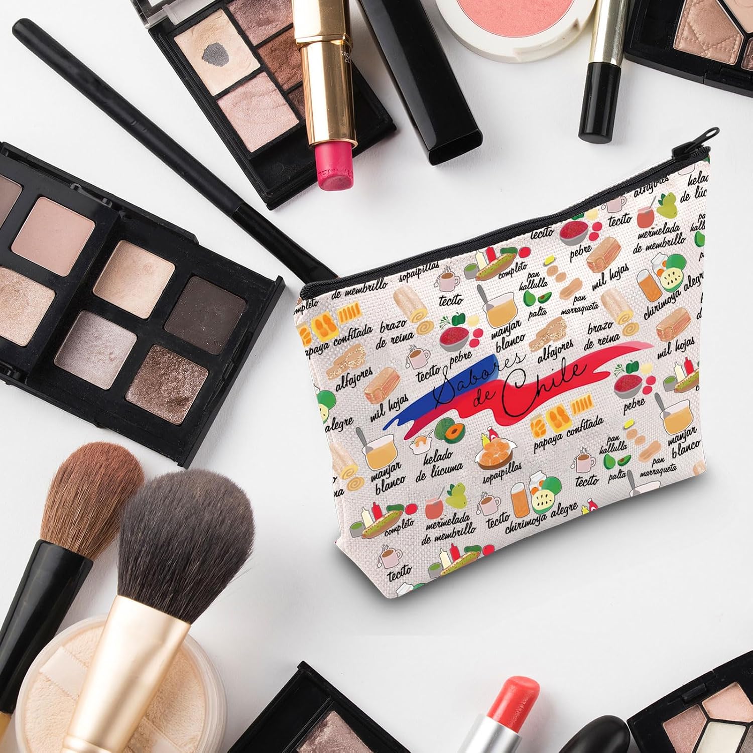 G2TUP Funny Chile Lovers Gift Chile Makeup Bag Chile Traveller Cosmetic Bag Chilean Culture Lovers Gift (Chile MB) image 5