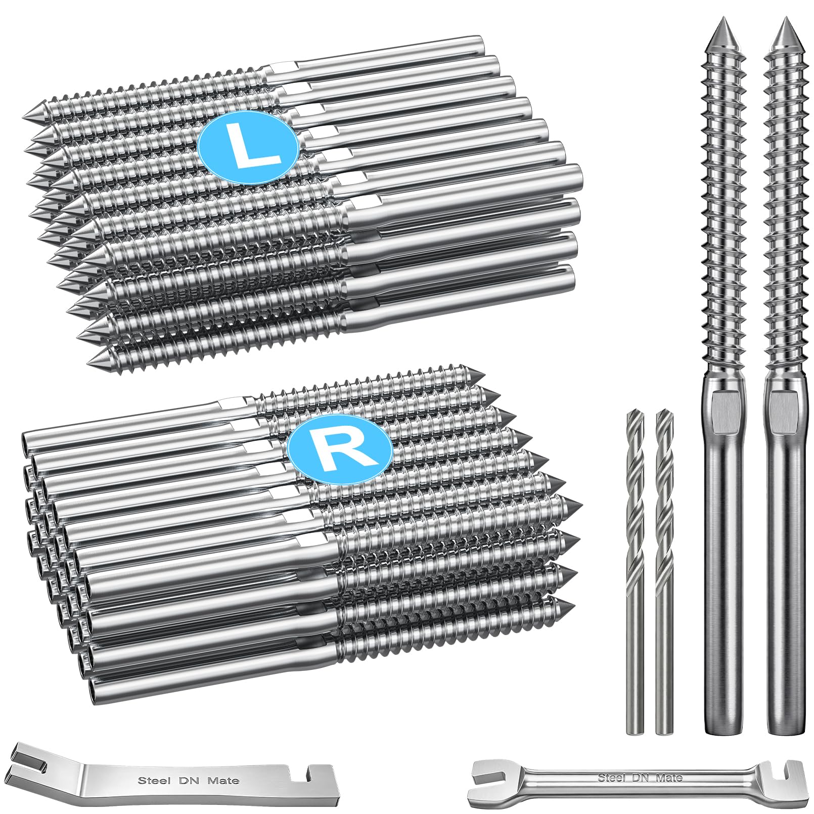 Lag Screws for Cable Railing - 60 Pack -1