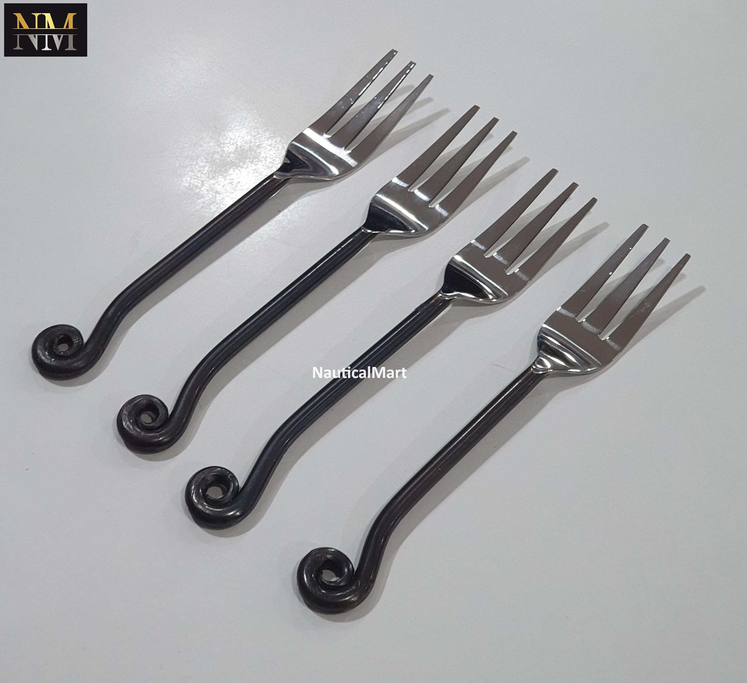 NauticalMart Treble Chef Cutlery Set - Medieval Style 7 1/2 Inch Stainless Steel Forks, Dishwasher Safe, Durable and Elegant Dining Utensils for Home and Corporate Gifts — Amazon image 3