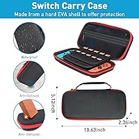Vista 3 de Caikwen 28 in 1 Carrying Bundle for Nintendo Switch Bundle with Case, Switch Accessories Bundle Compatible With Nintendo Switch Oled, Accessory