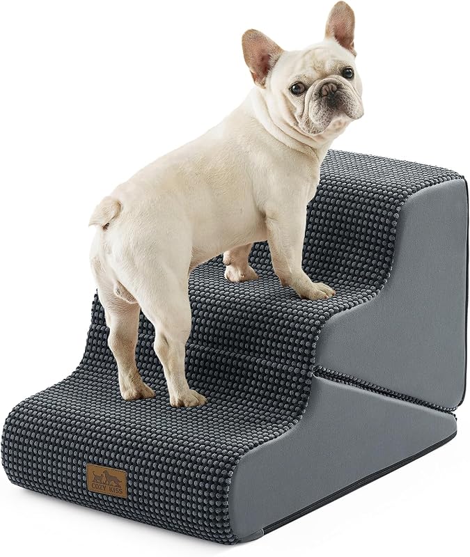 Escada para Cães Pequenos COZY KISS 3 Degraus 2 em 1 com Rampa, 39,9 cm
