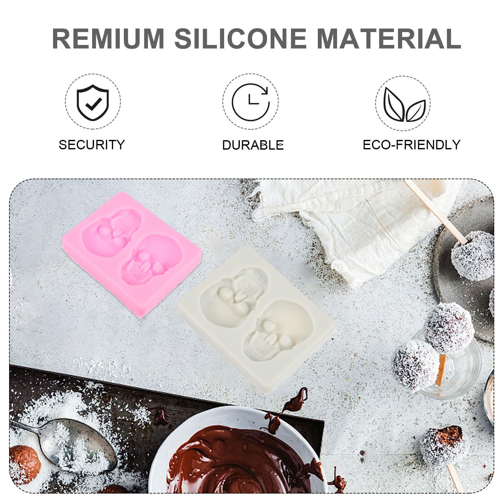 Abaodam 16 Piezas Molde de Silicona Rosa para Fondant y Bombones, Resistente al Agua Olor, Adecuado para DIY y Manualidades de Repostería Casera