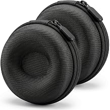 2 Pack Single Watch Travel Case, Portable Watch Case, Black | with Zipper, Crushproof Hard Shell, Watches Storage Box, for Wristwatches and Smart Watches, up to 50mm