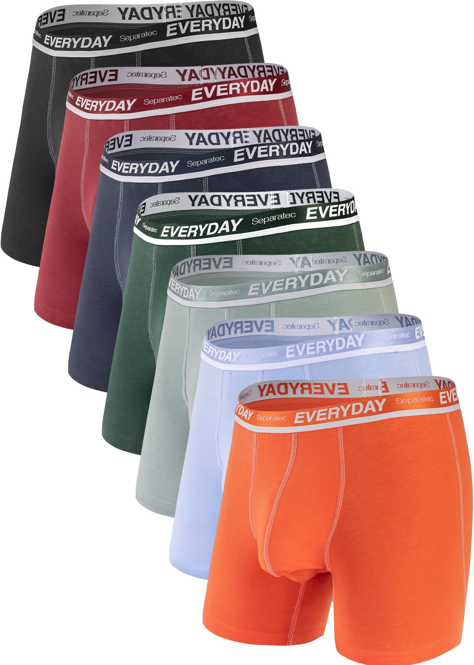 Cotton Dual Pouch Men's Underwear Comfortable Soft Breathable Everyday Boxer Briefs for men 7 Pack