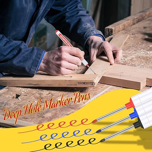 Miniatura 3 de Rotuladores multiusos de agujero profundo, marcador de nariz larga, agujero de perforación profundo, punta larga, impermeable, carpintería mecánica,