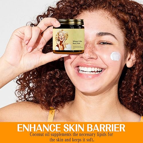 Miniatura 3 de Tallow batida de ternera y bálsamo de miel de manuka, sebo facial y bálsamo de miel, crema hidratante facial nutritiva orgánica, crema hidratante,