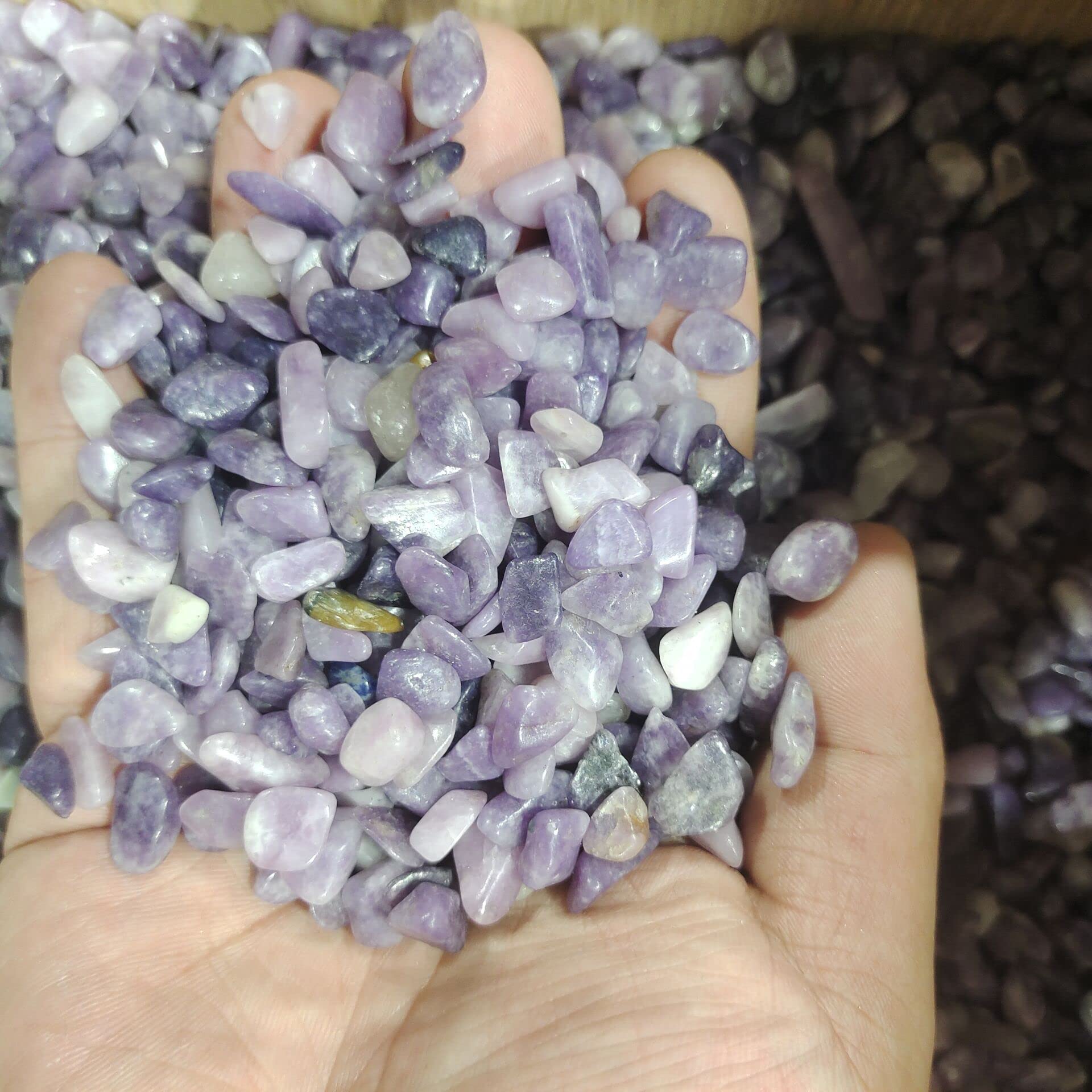 Guijarros Piedras Grava para peceras Decoraciones, Decoración del hogar Duobao Crystal Reiki Mica Stone Acuario Jardín Decoración Regalos Varios tamaños(300g)