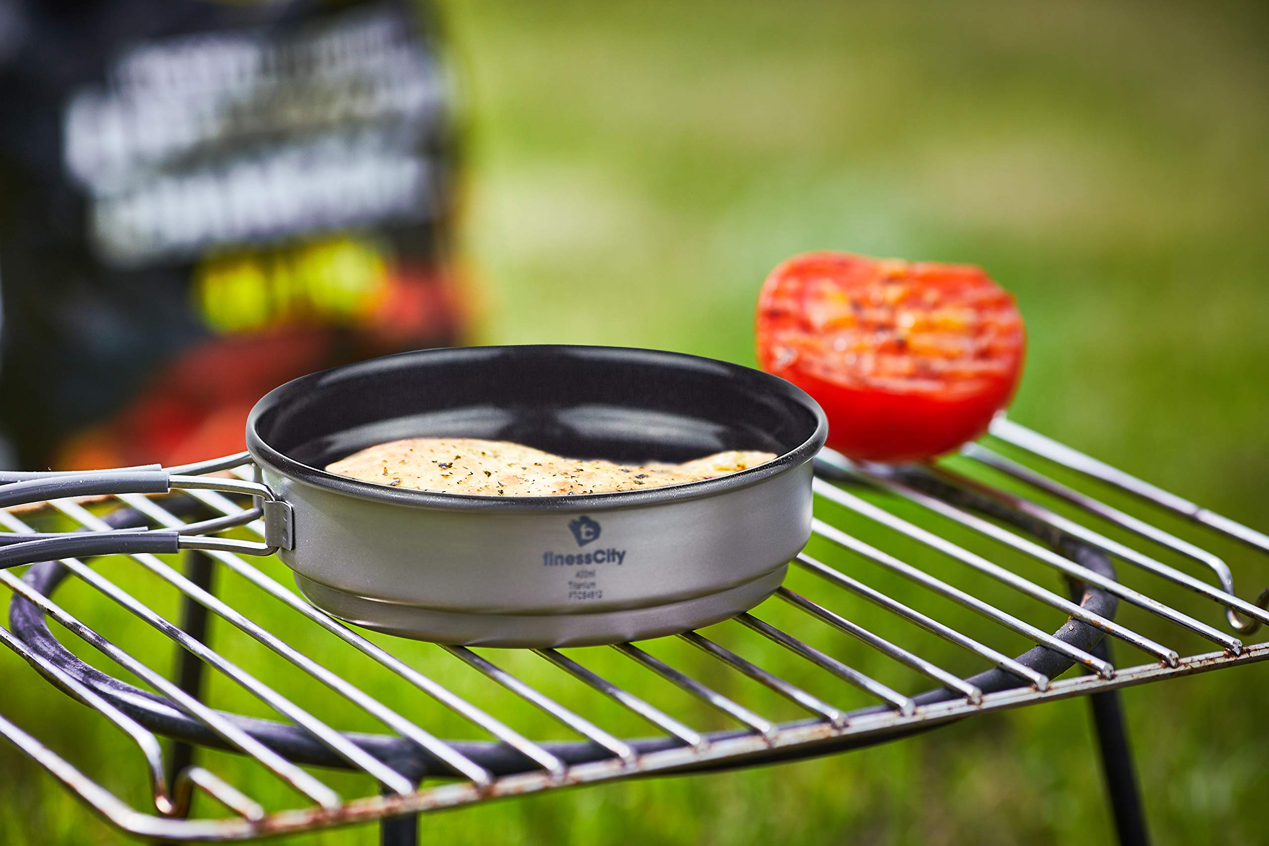 Camping Cookware 1100ML 1600ML Titanium Pot Pan Set Super