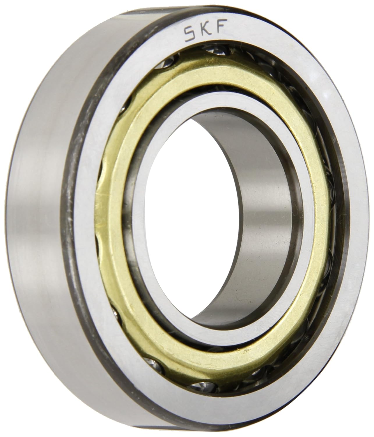 SKF 7224 BGAM Light Series Angular Contact Ball Bearing, Universal Mounting, ABEC 1 Precision, 40° Contact Angle, Light Preload, Open, Brass Cage, Normal Clearance, 120mm Bore, 215mm OD, 40mm Width