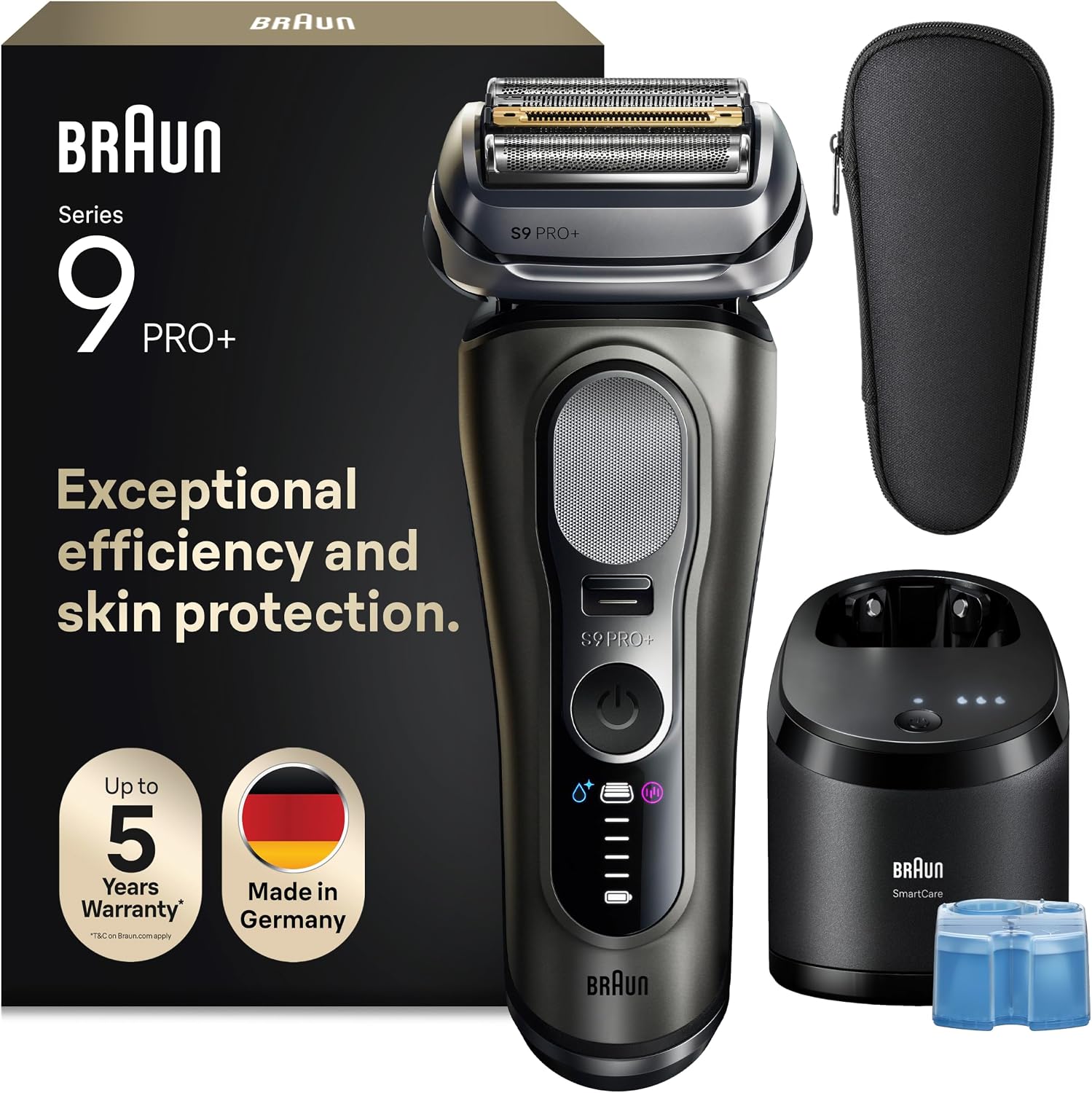 Braun Series 9 PRO+ Electric Foil Shaver for Men, 9665CCE, Graphite