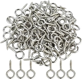 Wobe 100pcs Small Screw Eye, Eye Shape Screw Hooks 1