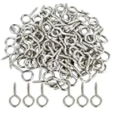 Wobe 100pcs Small Screw Eye Shape Hanging Screw Hooks 1