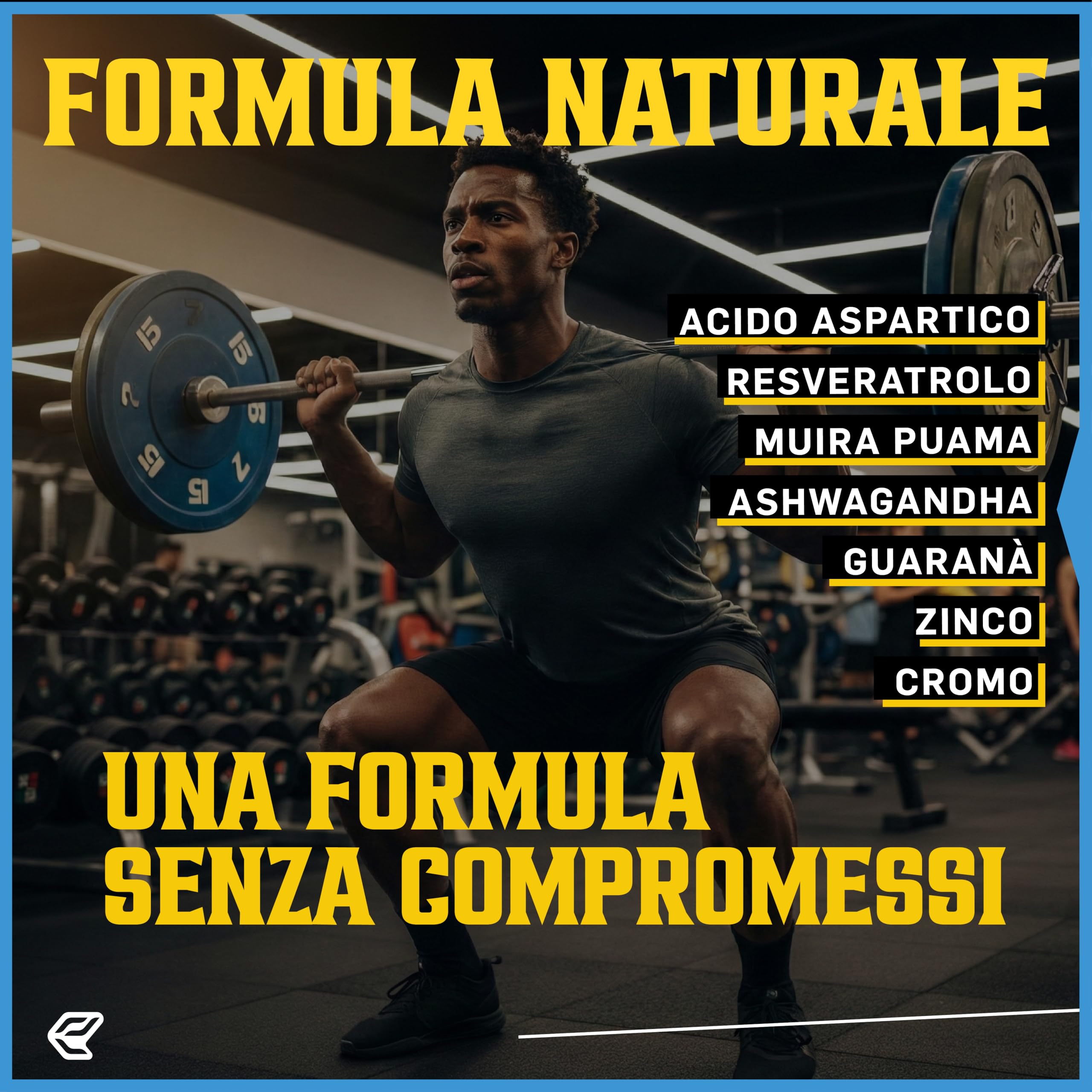Italian Elite® Testo Complex 120 caps Maca 8000mg. Tribulus, Fieno Greco, Zinco, Arginina, Ashwagandha, Vitamine e Minerali