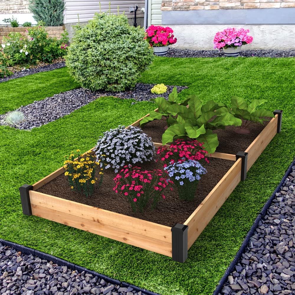 Outdoor Essentials Haven 4 ft. x 8 ft. Natural Cedar Raised Garden Bed