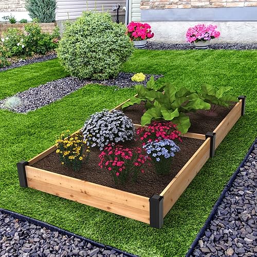 Miniatura 8 de Outdoor Essentials Haven - Cama de jardín elevada de cedro natural de 4 pies x 8 pies