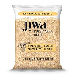 Jiwa Pure Makka Dalia | 500 G | Cooks In 15 Minutes | Wholegrain | Broken Corn/Makki Daliya | Gluten Free