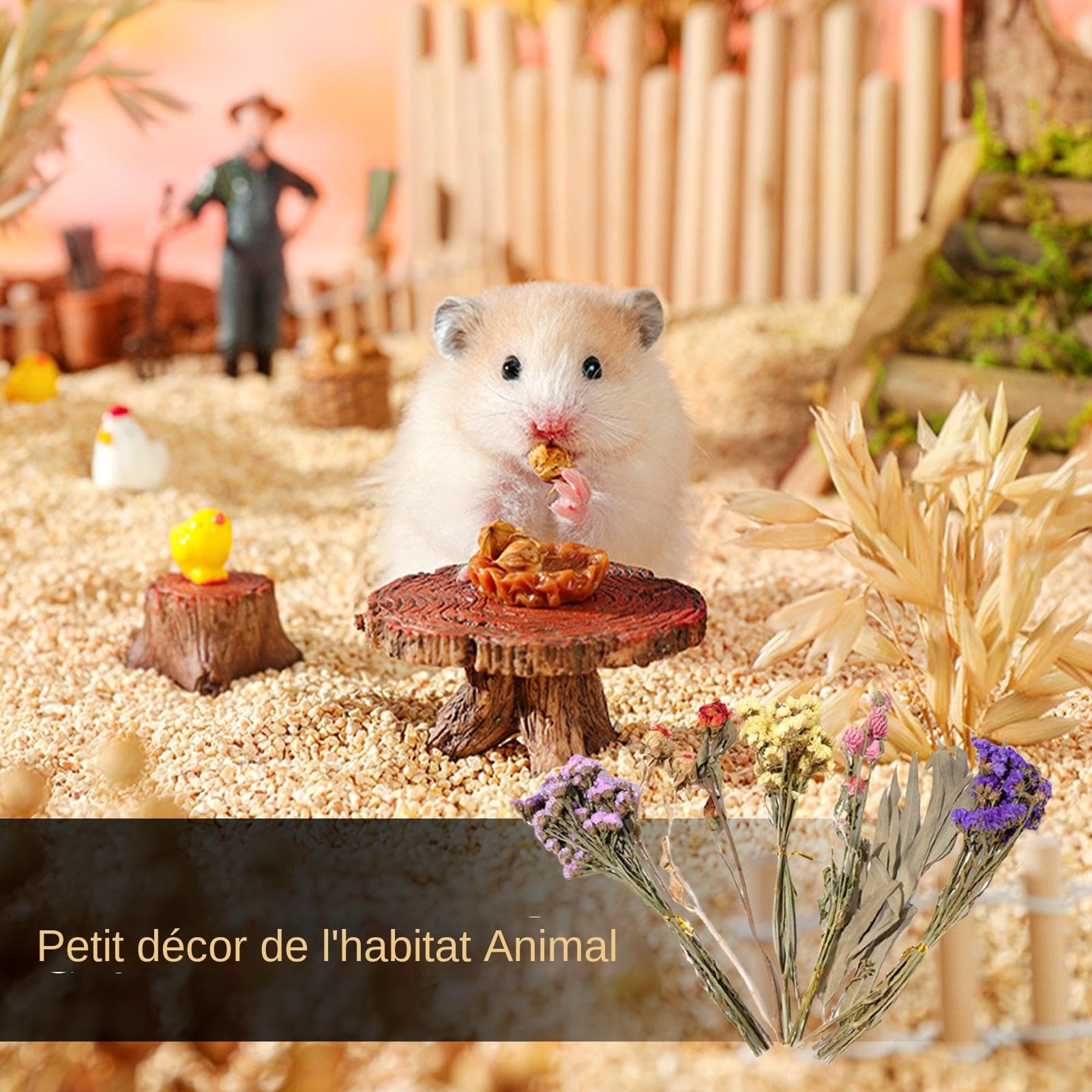 Générique Litière Florale Hamster Décoration Naturelle Habitat Gerbille