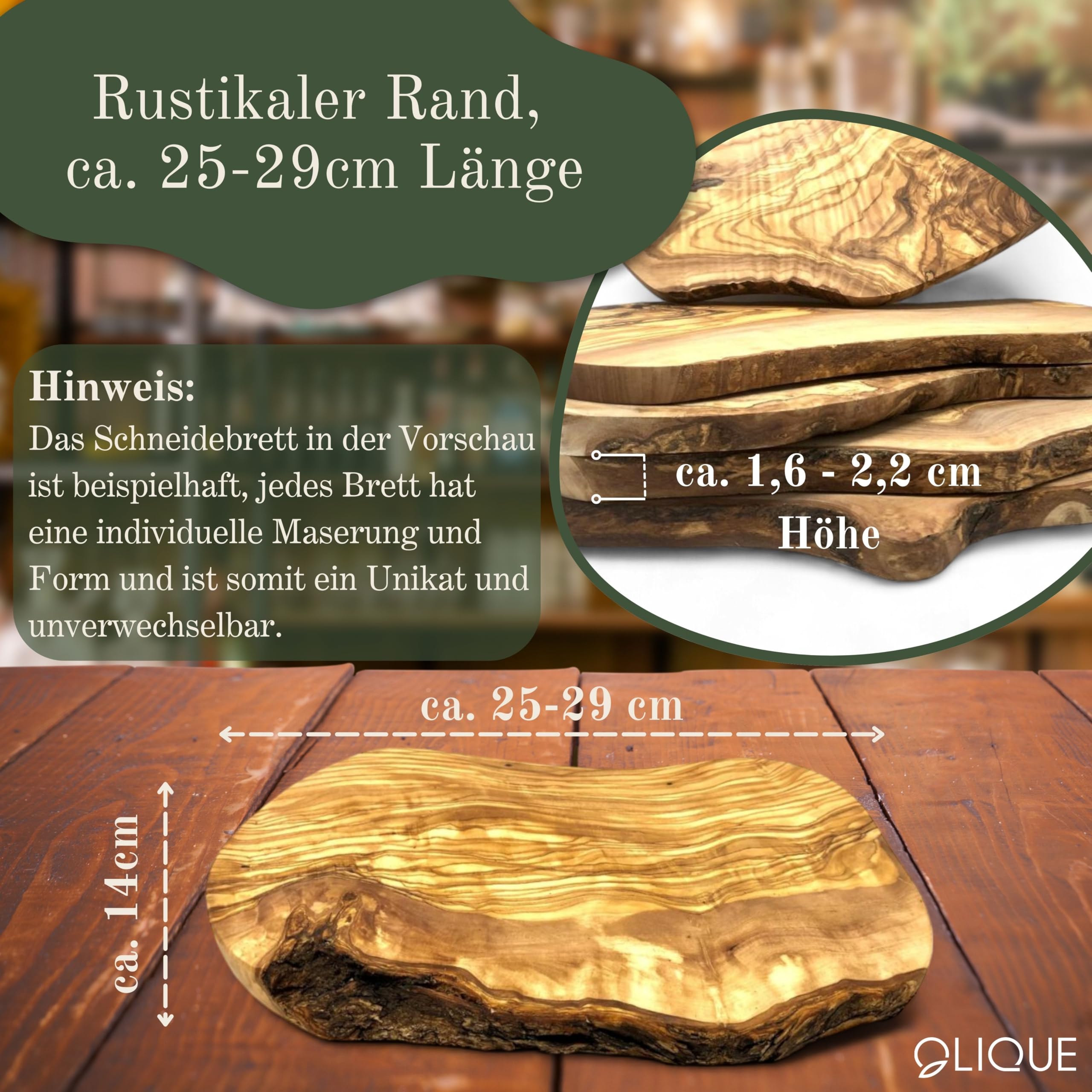 Personalisiertes Schneidebrett Aus Olivenholz - Mit Gravur & Saftrille