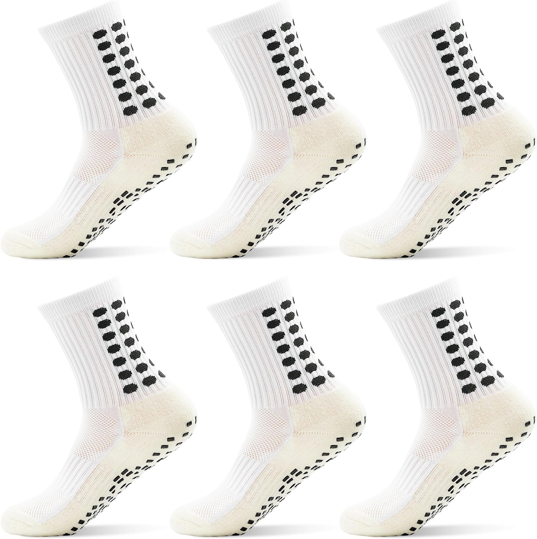 Tphon Kids Grip Soccer Socks Non Slip Football Socks for Basketball Anti Skid Socks 3 Pairs for Boys Girls