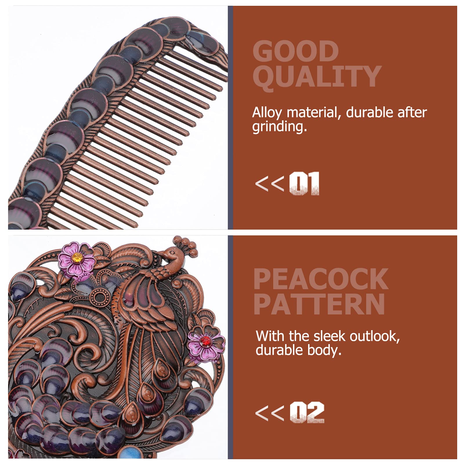 FRCOLOR 4sets Specchio Da Trucco Portatile Con Pettine Specchio Cosmetico Per Viaggi e Uso Quotidiano Accessori Bellezza Per Donne e Ragazze Design Compatto e Resistente