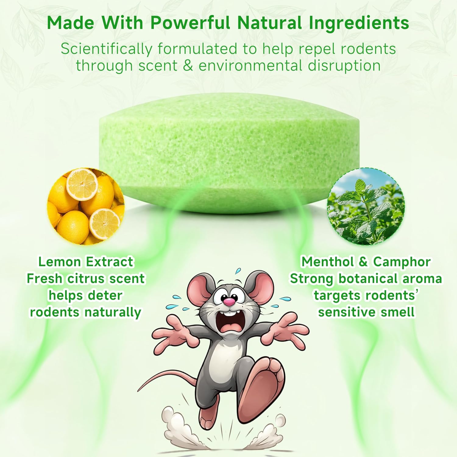 Mouse Repellent 24 Pack, Peppermint Oil Rodent Repellent for Mice, Rats & Squirrels, Indoor & Outdoor Use for Home, Garage & Garden, Natural Deterrent