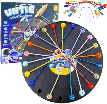 Brainy Knots Rope Untangling Game,Childrens Rope Challenge Game,Strategy Untangling Challenge Puzzle ,Suitable for Family Parent-Child Interaction, Travel & Parties Gifts