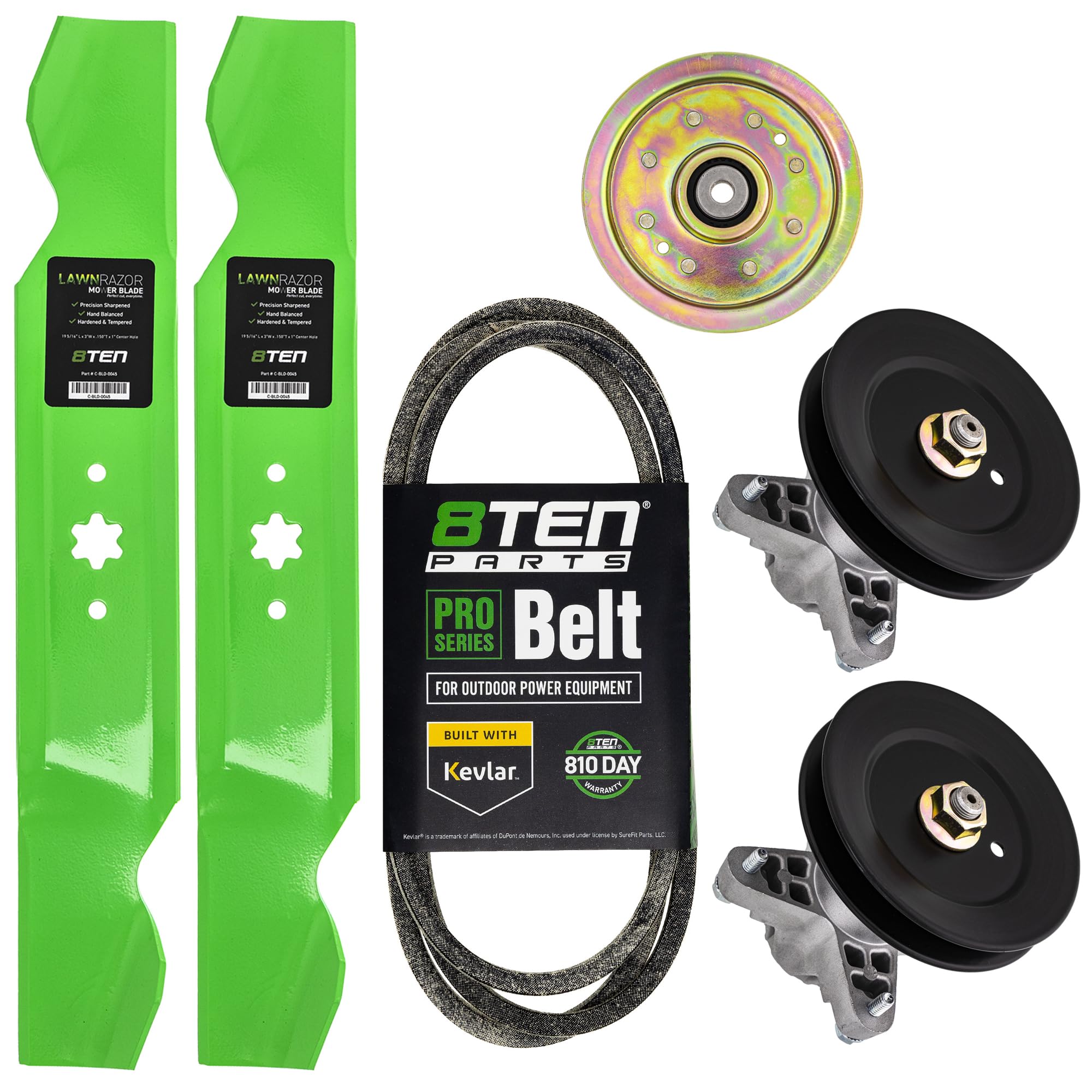 Amazon.com: 8TEN Blade Spindle Belt Idler Kit for Bolens Huskee