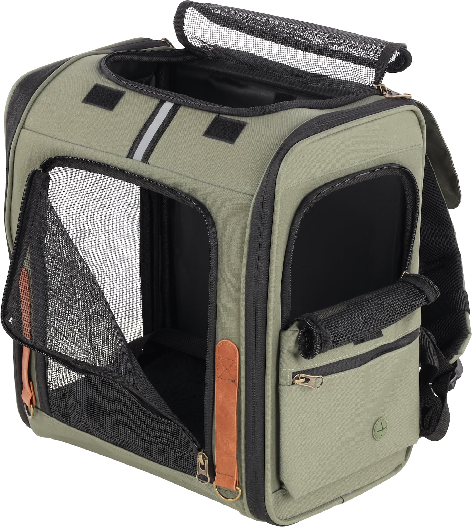 Sac à Dos Chat – Chien – Flamingo Yoda Vert – 34×26×40 cm – Polyester – Cadre/Dos renforcés – Ouvertures AV/Haut/côté – Fond Amovible – Sangle sécurité – Bretelles/Ceinture/Poitrine – Poche & poignée