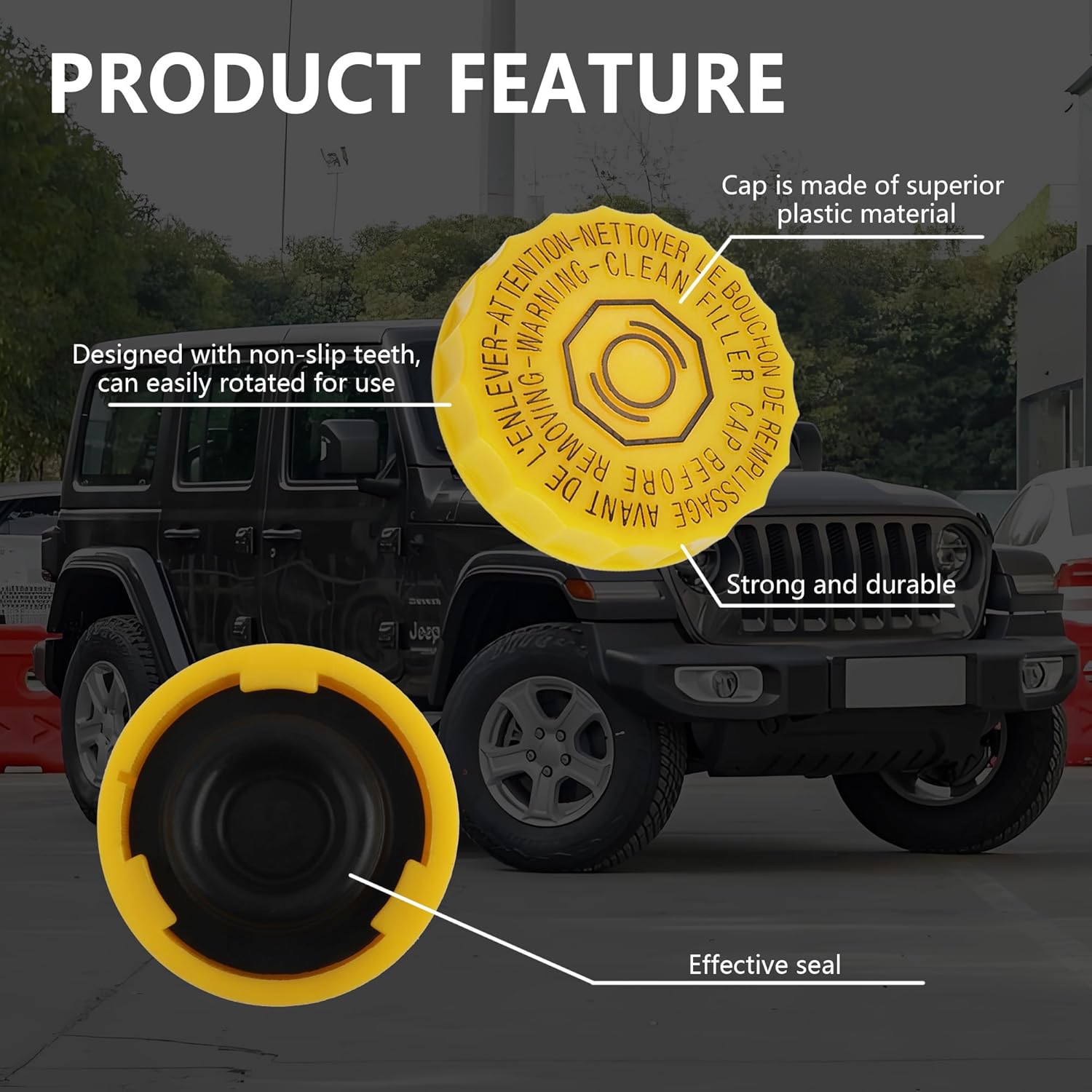 Brake Fluid Cap Replacement OEM#4683656AB,Brake Master Cylinder Cap Compatible with Chrysler Sebring,Dodge Ram 1500 2500 3500,Jeep Wrangler JK,Standard Brake Reservoir Cap